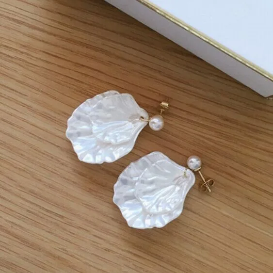 2016 Korean Temperament Vintage Double Deck Shell Leaves Earrings For Women Boucle D'Oreille Brincos
2016 Korean Temperament Vintage Double Deck Shell Leaves Earrings For Women Boucle D'Oreille Brincos