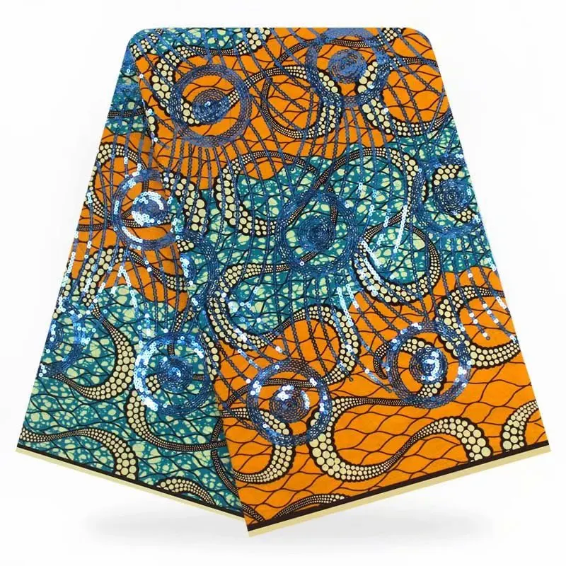 African Veritable block print wax with sequins Batik dutch real 100% cotton High quality Nigeria wax fabrics 6 yard!Y-4075
African Veritable block print wax with sequins Batik dutch real 100% cotton High quality Nigeria wax fabrics 6 yard!Y-4075