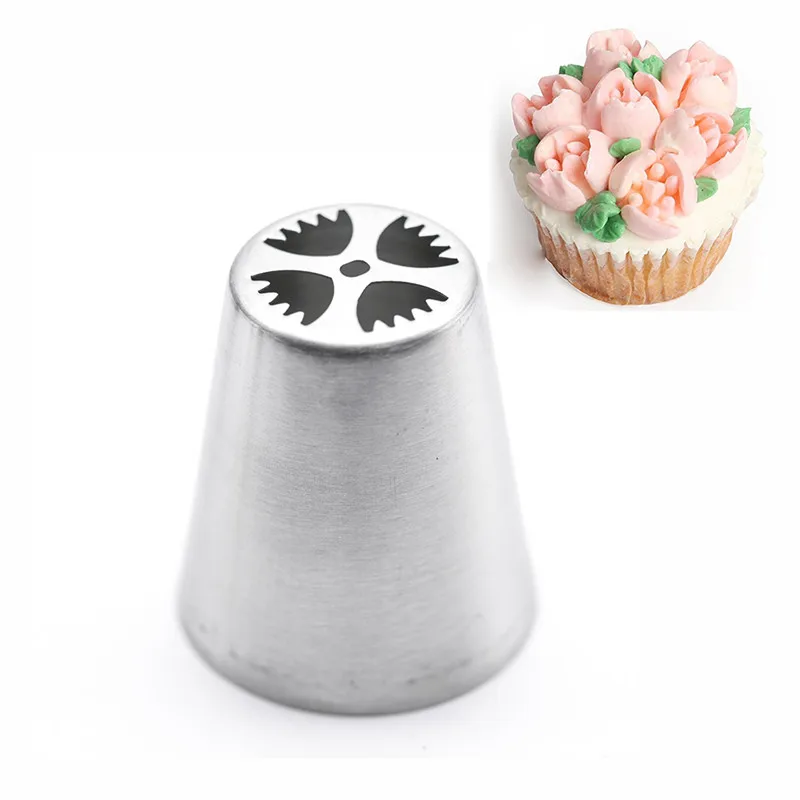 4# Russian Nozzles Tulip Icing Piping Nozzles Cake Decoration Tips Baking Pastry Tools DIY Sugarcraft Cupcake Dessert Decorators
4# Russian Nozzles Tulip Icing Piping Nozzles Cake Decoration Tips Baking Pastry Tools DIY Sugarcraft Cupcake Dessert Decorators