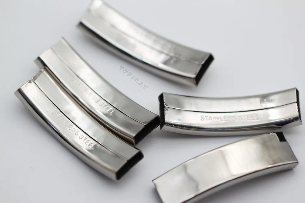 Изогнутая длинная трубка из нержавеющей стали для изготовления ювелирных изделий ручной работы, плоский кожаный шнур, браслет, ожерелье, аксессуары для поделок, 5 шт./лот 
Изогнутая длинная трубка из нержавеющей стали для изготовления ювелирных изделий ручной работы, плоский кожаный шнур, браслет, ожерелье, аксессуары для поделок, 5 шт./лот