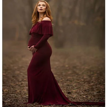 New 2020 Fashion Maternity Dress Photography Props Dresses Shoulderless Ruffles Pregnant Women Long Maxi dress Size S-2XL 
New 2020 Fashion Maternity Dress Photography Props Dresses Shoulderless Ruffles Pregnant Women Long Maxi dress Size S-2XL
