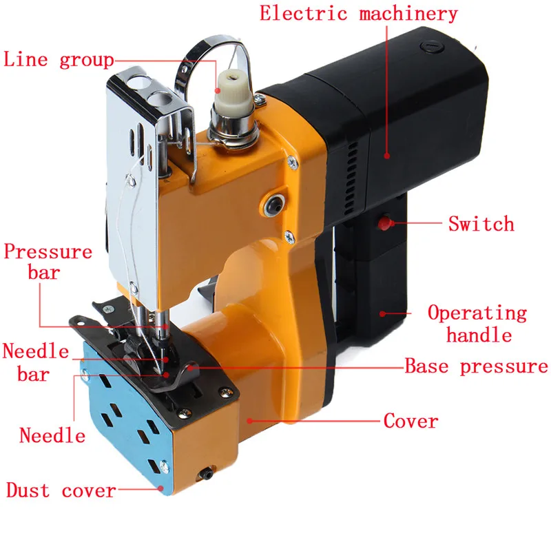 220V Portable Electric Sewing Machine Sealing Machines Kit for Home Textile Industrial Portable Bag Closer Stitching Machine
220V Portable Electric Sewing Machine Sealing Machines Kit for Home Textile Industrial Portable Bag Closer Stitching Machine