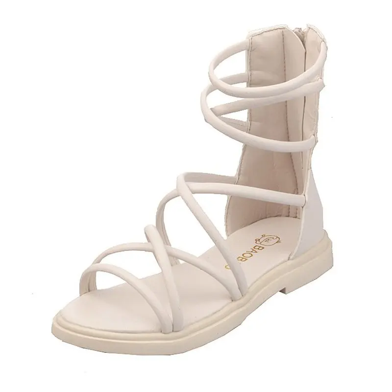 2019 Little girls gladiator sandals boots scrub leather summer black high-top fashion roman kid sandals girls baby shoes white
2019 Little girls gladiator sandals boots scrub leather summer black high-top fashion roman kid sandals girls baby shoes white