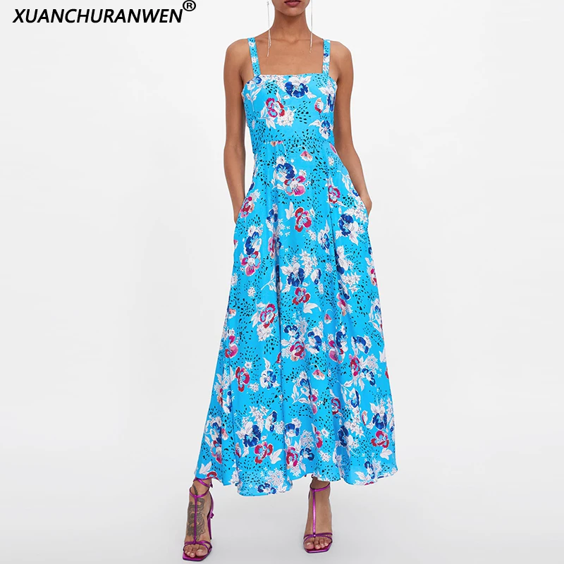 Summer Women Floral Backless Hollow Out Dress Sleeveless Long Maxi Floral Camis Dress Lace Up Bow Spaghetti Strap Dress XZ2052
Summer Women Floral Backless Hollow Out Dress Sleeveless Long Maxi Floral Camis Dress Lace Up Bow Spaghetti Strap Dress XZ2052