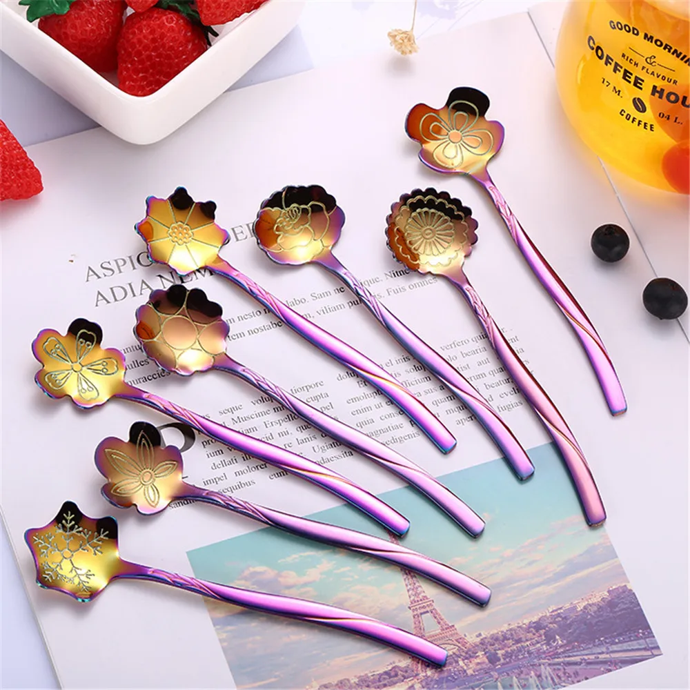 Flower Stainless Steel Luxury Round Tea Spoons Coffee Ice Cream Fruit Dessert Spoon Chic Cute Teaspoons Tableware Cultery 8pcs
Flower Stainless Steel Luxury Round Tea Spoons Coffee Ice Cream Fruit Dessert Spoon Chic Cute Teaspoons Tableware Cultery 8pcs