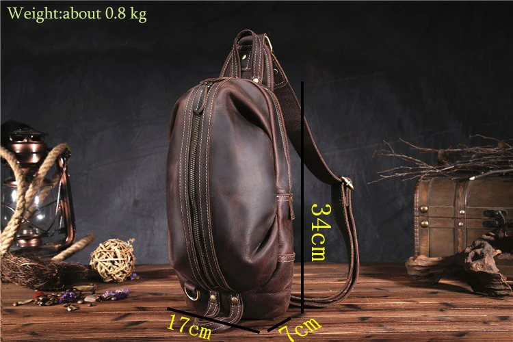 Woosir Shoulder Sling Backpack Genuine Leather