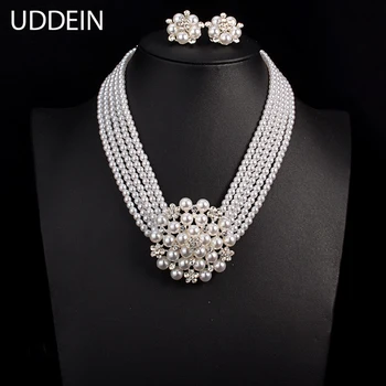 UDDEIN Newest Wedding Bride Necklace Sets Multi-layer Imitation pearl Chain Big Flower Jewelry Sets Women Statement Necklace
UDDEIN Newest Wedding Bride Necklace Sets Multi-layer Imitation pearl Chain Big Flower Jewelry Sets Women Statement Necklace