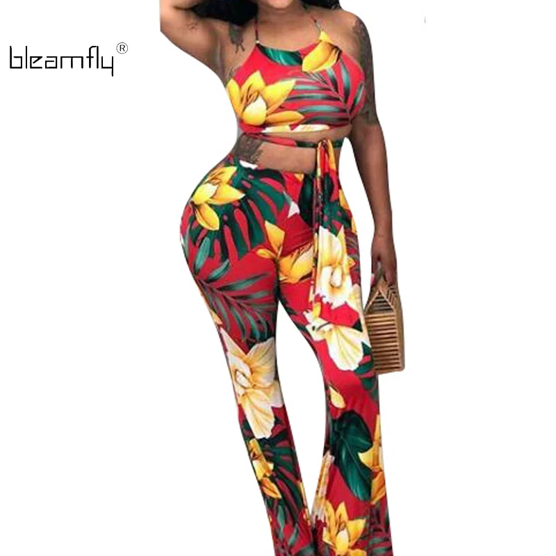 Fashion Sexy 2 Piece Set Women 2018 New Boho Floral Printed Strapless Short Top+Long Pants Beach Summer Outfits Clothes
Fashion Sexy 2 Piece Set Women 2018 New Boho Floral Printed Strapless Short Top+Long Pants Beach Summer Outfits Clothes