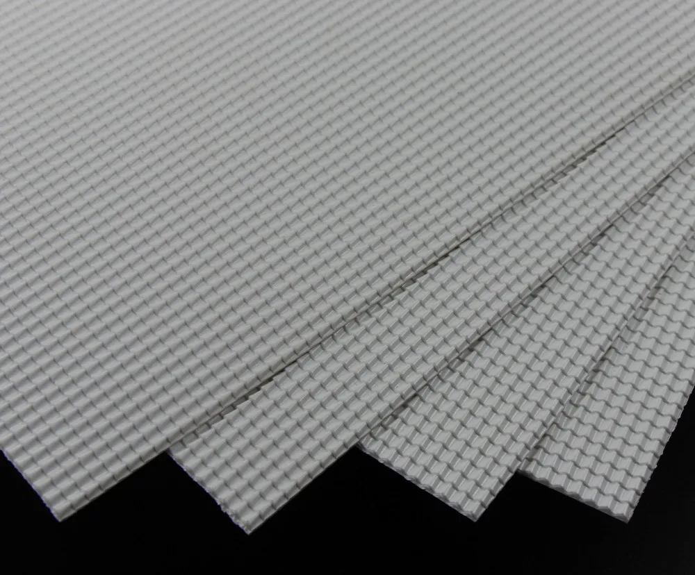 ABS13 4pcs ABS Styrene Tile Roofs patterns A4 215mm x 300mm White O Scale ABS13 4pcs ABS Styrene Tile Roofs patterns A4 215mm x 300mm White O Scale