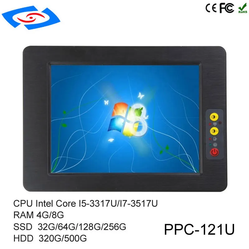 Новейшая 12 1 дюймов высокая яркость 400cd/m2 Встроенная IP65 Поддержка 3G/WIFI
