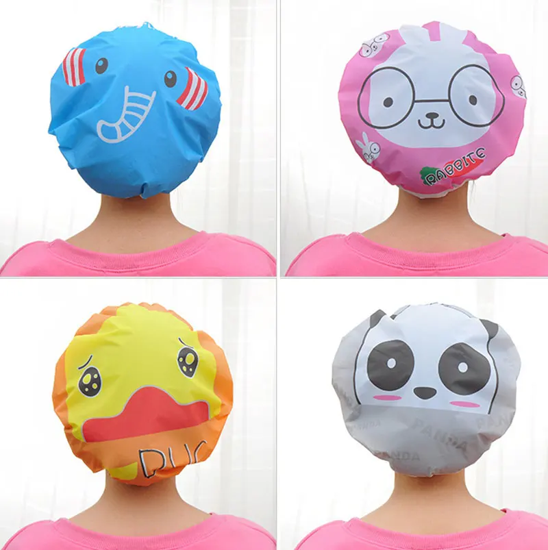 1PC Cute Cartoon Waterproof Shower Cap Women Hat For Baths And Saunas Lace Elastic Band Spa Caps Women Kids Hair Protective Cap
1PC Cute Cartoon Waterproof Shower Cap Women Hat For Baths And Saunas Lace Elastic Band Spa Caps Women Kids Hair Protective Cap