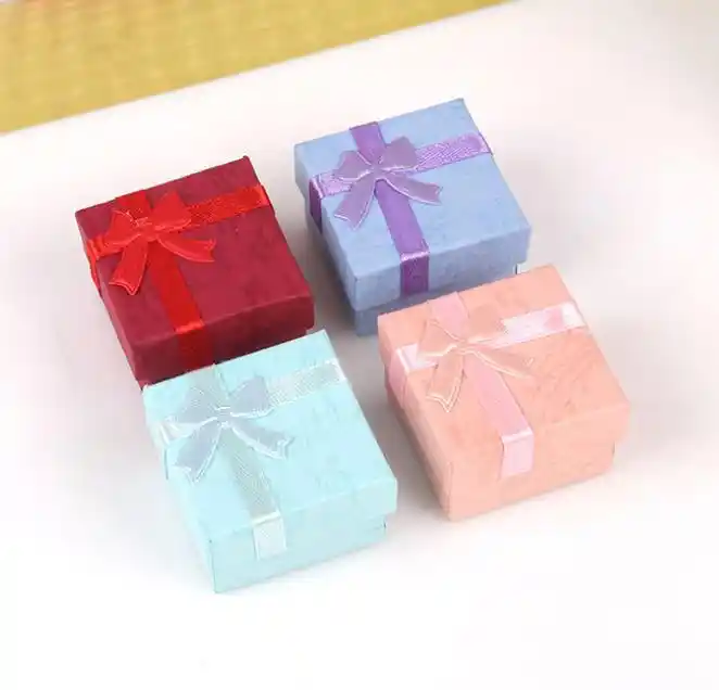 paper ring earrings packing gift box jewelry boxes packaging