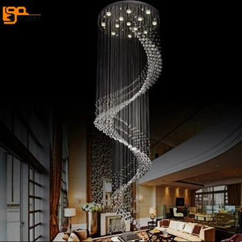 new lustre design long spiral chandeliers crystal lighting Dia80*h300cm stairs light
new lustre design long spiral chandeliers crystal lighting Dia80*h300cm stairs light