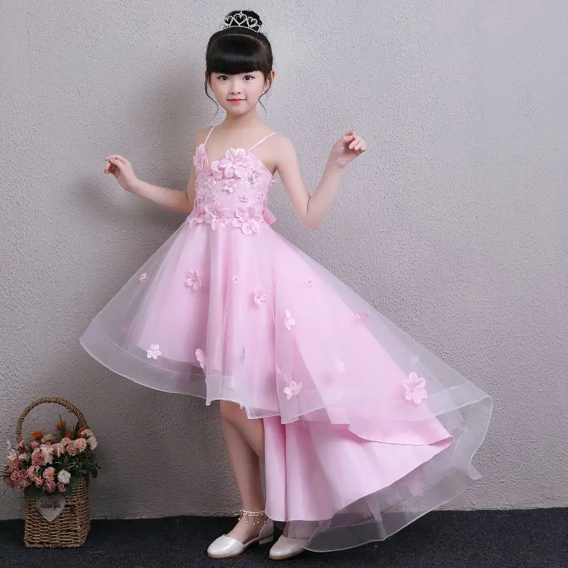 Elegant Appliques Girls Party Ball Gown Pink Lace Flower Girl Dress For Wedding Trailing Summer Vestido First Communion Dress
Elegant Appliques Girls Party Ball Gown Pink Lace Flower Girl Dress For Wedding Trailing Summer Vestido First Communion Dress