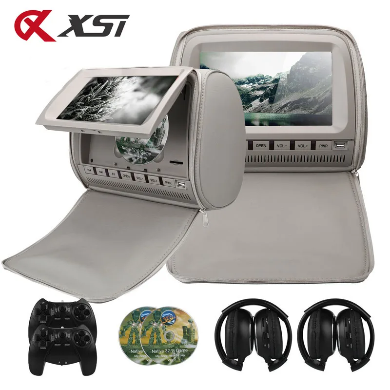 XST 2PCS 9 Inch 800*480 TFT LCD Capacitance Screen Car Headrest Monitor DVD Video Player Support IR/FM/USB/SD/Speaker/Wire Game
XST 2PCS 9 Inch 800*480 TFT LCD Capacitance Screen Car Headrest Monitor DVD Video Player Support IR/FM/USB/SD/Speaker/Wire Game