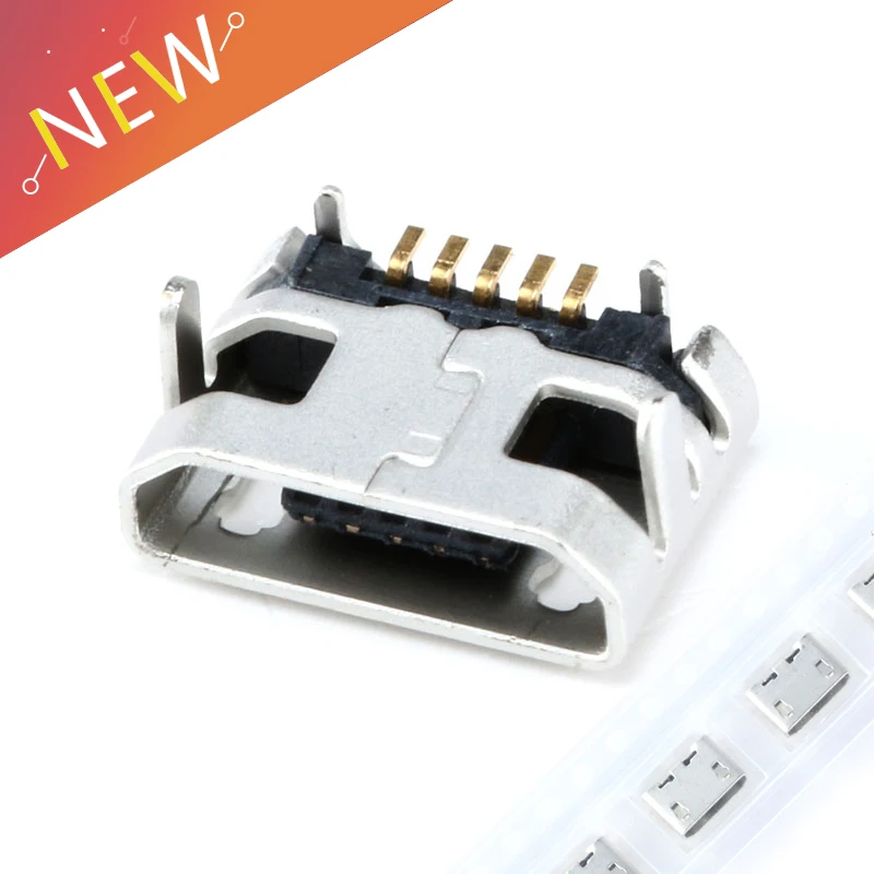100PCS Micro USB 5P Socket Connector Pitch 7.2mm Female SMD DIP Connectors For Mobile Mini USB repair mobile tablet Tail plug
100PCS Micro USB 5P Socket Connector Pitch 7.2mm Female SMD DIP Connectors For Mobile Mini USB repair mobile tablet Tail plug