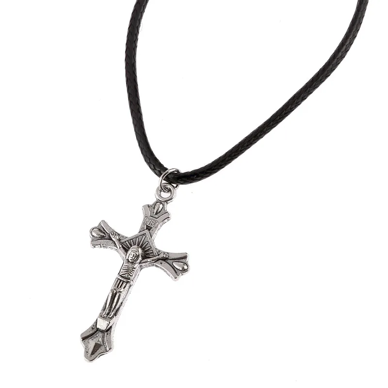 Free shipping Cross Necklace Unisex Jewelry Wholesale Genuine Leather Charm Jesus Cross Pendant
Free shipping Cross Necklace Unisex Jewelry Wholesale Genuine Leather Charm Jesus Cross Pendant