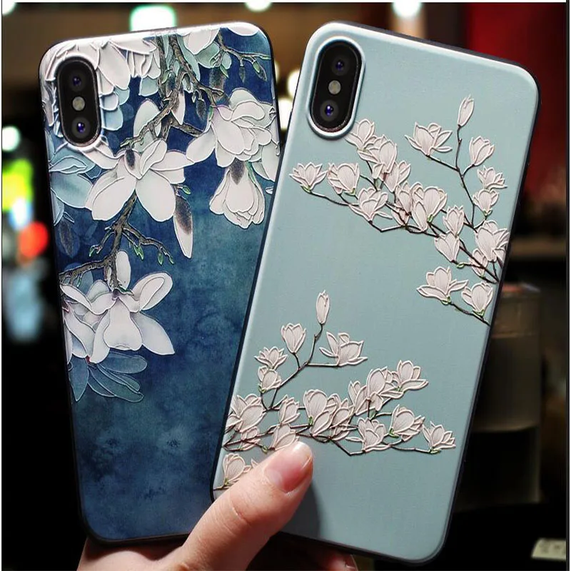 Cute 3D Emboss Flower Phone Case For iphone X XS Max XR 10 8 7 6 6S Plus Case Soft Silicon Cover For iPhone8 5 5S SE 8Plus Coque
Cute 3D Emboss Flower Phone Case For iphone X XS Max XR 10 8 7 6 6S Plus Case Soft Silicon Cover For iPhone8 5 5S SE 8Plus Coque