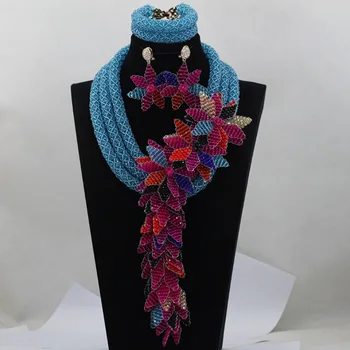 Teal Blue African Costume Jewelry Set Wedding Beads Necklace Set Pink Flowers Lace Jewelry Set Free Shipping WD401
Teal Blue African Costume Jewelry Set Wedding Beads Necklace Set Pink Flowers Lace Jewelry Set Free Shipping WD401