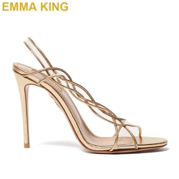 EMMA KING Brand New 2019 Gold PU Leather Clear PVC Women Summer Shoes Sexy Sandals Thin High Heel Slingbacks Drop Shipping 35-43
EMMA KING Brand New 2019 Gold PU Leather Clear PVC Women Summer Shoes Sexy Sandals Thin High Heel Slingbacks Drop Shipping 35-43
