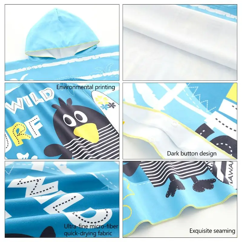 1 Pc Toddler Kids Beach Hooded Towel Quick Dry Cute Cartoon Penguin Striped Swim Coverup Poncho Cape Portable Bath Rope
1 Pc Toddler Kids Beach Hooded Towel Quick Dry Cute Cartoon Penguin Striped Swim Coverup Poncho Cape Portable Bath Rope