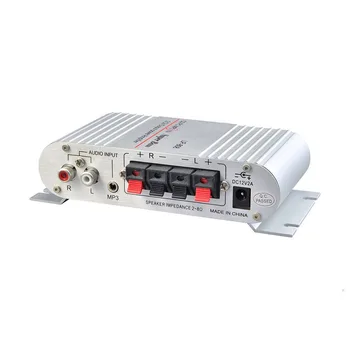 2.0 Mini Hi-Fi Audio Stereo Amplifier For Cars Motorcycle Boat PC MP3 DVD channel 2X20W RMS output power amplifier LP-808
2.0 Mini Hi-Fi Audio Stereo Amplifier For Cars Motorcycle Boat PC MP3 DVD channel 2X20W RMS output power amplifier LP-808