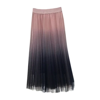Women Autumn Pleated Skirt Mesh Chic Gradient Color Elastic Waist Casual Female Skirt BMF88
Women Autumn Pleated Skirt Mesh Chic Gradient Color Elastic Waist Casual Female Skirt BMF88