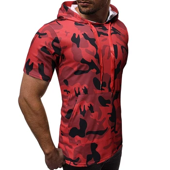 Envmenst New Summer Fashion Men T shirt short sleeve Hooded camouflage stitching Slim fit Tops Running leisure Tee men clothes 
Envmenst New Summer Fashion Men T shirt short sleeve Hooded camouflage stitching Slim fit Tops Running leisure Tee men clothes