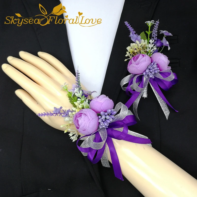 Corsages prom event party bride groom wedding corsages and boutonnieres pink purple silk wrist flower bracelet
Corsages prom event party bride groom wedding corsages and boutonnieres pink purple silk wrist flower bracelet