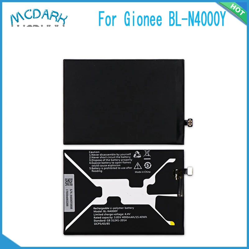Mcdark 4000mAh Hight capacity for Gionee BL-N4000Y Battery For Gionee BL-N4000Y Phone Replacement Batteries Rechargeable
Mcdark 4000mAh Hight capacity for Gionee BL-N4000Y Battery For Gionee BL-N4000Y Phone Replacement Batteries Rechargeable
