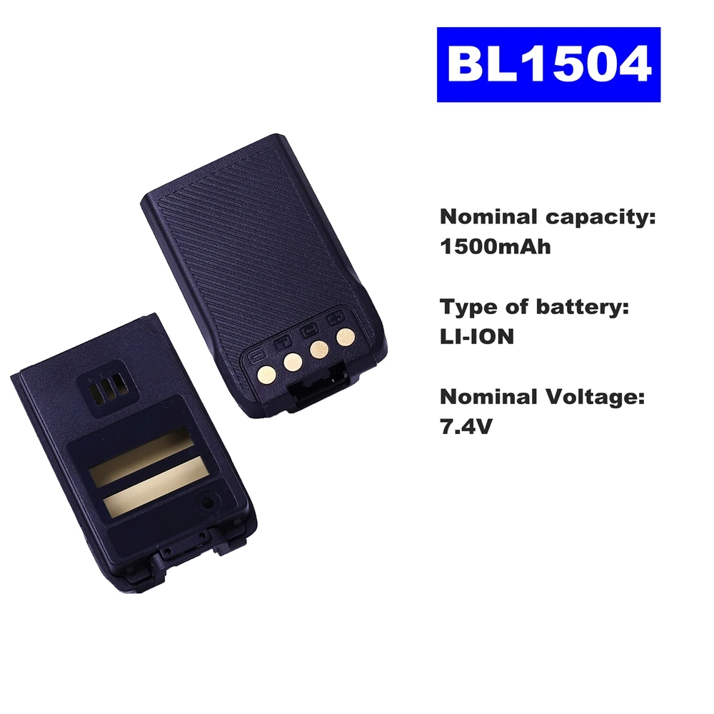 7.4V 1500mAh LI-ION Radio Battery BL1504 For HYT Walkie Talkie PD500/600 Two Way Radio
7.4V 1500mAh LI-ION Radio Battery BL1504 For HYT Walkie Talkie PD500/600 Two Way Radio