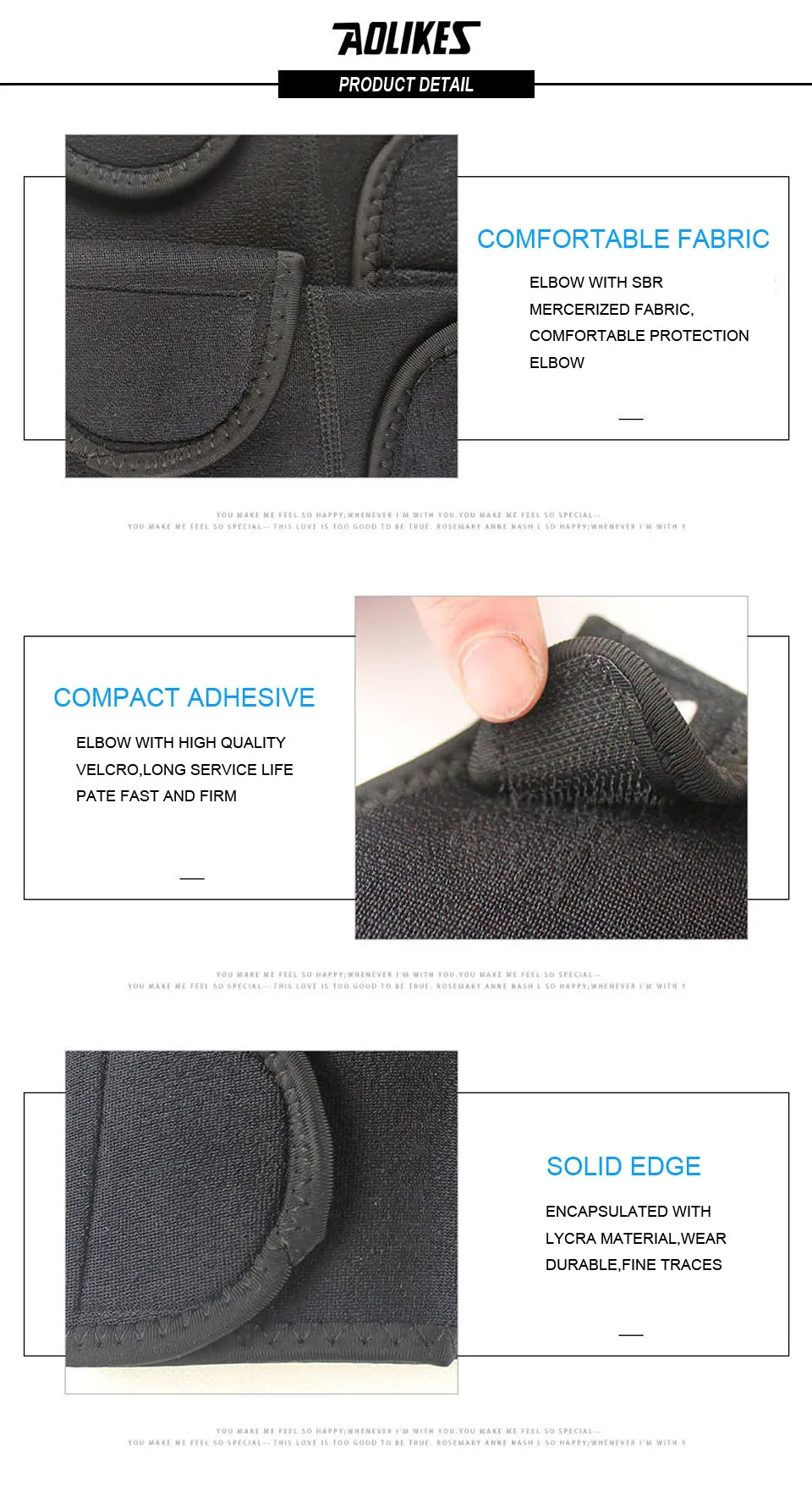 elbow support SBR breathable adjustable straps compression