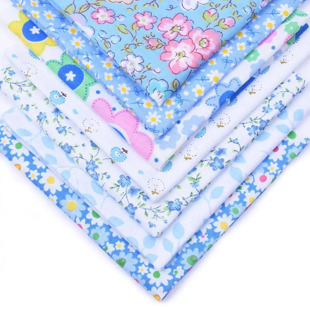 7Pcs 25cmx25cm Multi Syle Blue Floral Cotton Printed Fabric Sewing Quilting Fabrics for Patchwork Needlework Handmade Material
7Pcs 25cmx25cm Multi Syle Blue Floral Cotton Printed Fabric Sewing Quilting Fabrics for Patchwork Needlework Handmade Material