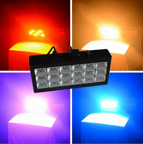 High power super bright LED 18pcs strong full color audio sound activated strobe flash lights Discos bar stable strobe light
High power super bright LED 18pcs strong full color audio sound activated strobe flash lights Discos bar stable strobe light