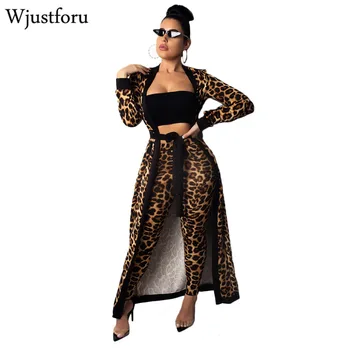 Wjustforu New Winter Leopard Tracksuit Women Fashion Long Cardigan Tops And Bodycon Pants Bandage Casual Elegant Two Piece Set
Wjustforu New Winter Leopard Tracksuit Women Fashion Long Cardigan Tops And Bodycon Pants Bandage Casual Elegant Two Piece Set