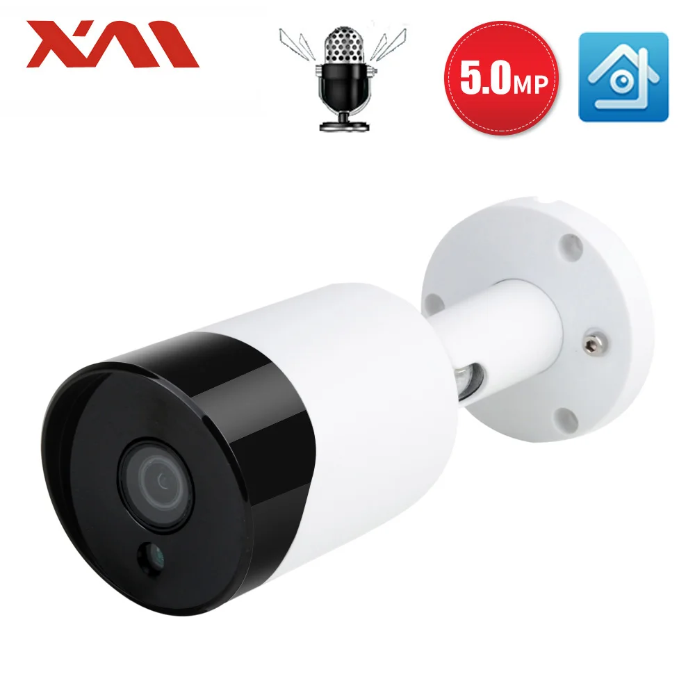 

XM HD 5.0MP Audio Record CCTV POE AI IP Camera Outdoor Waterproof IR P2P Security Surveillance Bullet Face IP Camera