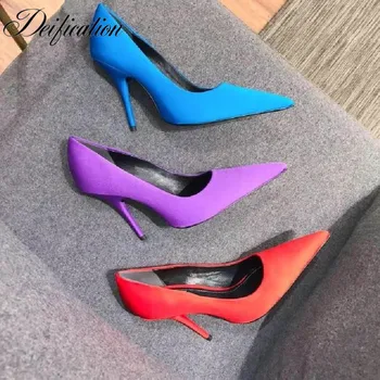 Deification Chic Stiletto Designer Shoes Sexy Pointed Toe Ladies Pumps High Heels Silk Spikes Footwear Wedding Shoes ayakkabi
Deification Chic Stiletto Designer Shoes Sexy Pointed Toe Ladies Pumps High Heels Silk Spikes Footwear Wedding Shoes ayakkabi