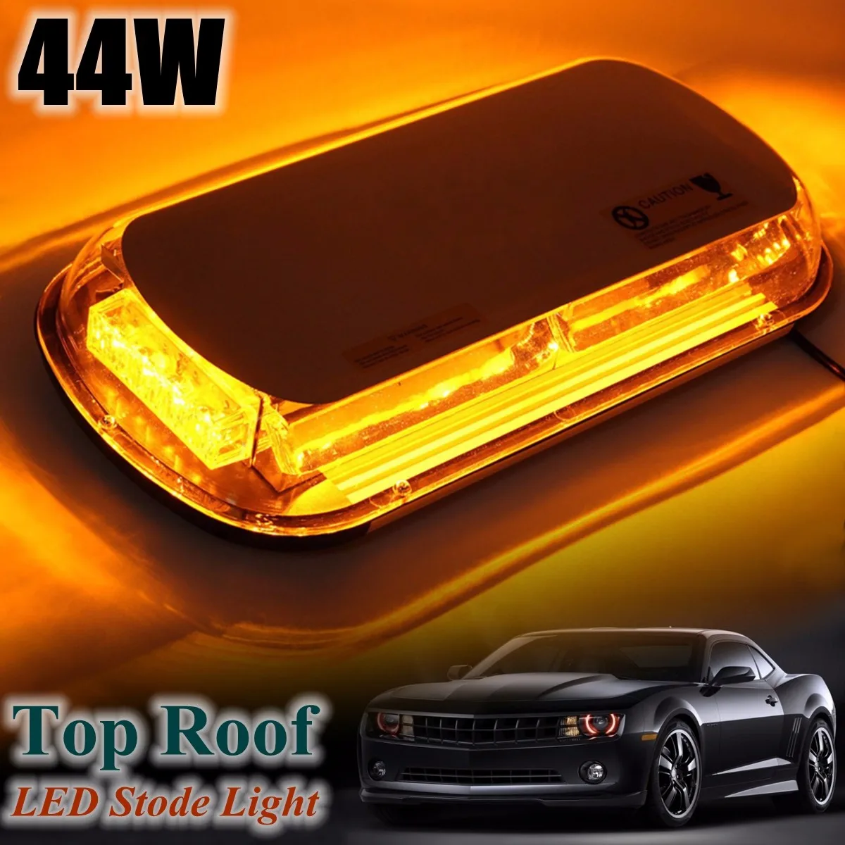 12V 44W With 4 Magnet Bases & Cigarette Lighter Power Line Yellow 44 LED Light Car Roof Top Flashing Strobe Light DC
12V 44W With 4 Magnet Bases & Cigarette Lighter Power Line Yellow 44 LED Light Car Roof Top Flashing Strobe Light DC
