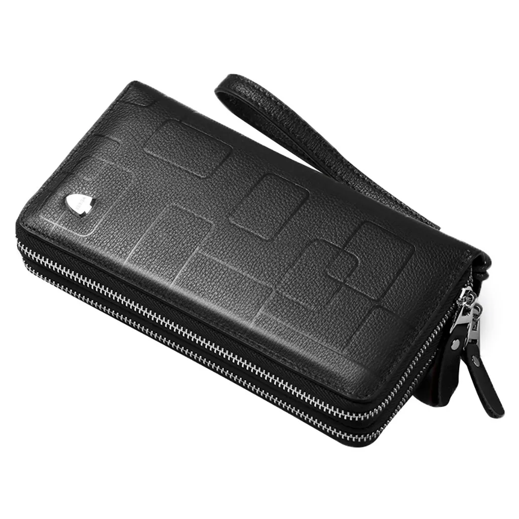 Purse Men Genuine Leather Business Handle Bag Retro Double Zipper Long Wallets Wild Card Holder Billetera Hombre +
Purse Men Genuine Leather Business Handle Bag Retro Double Zipper Long Wallets Wild Card Holder Billetera Hombre +