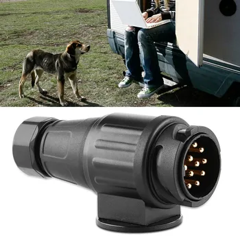 12V 13 Pin Electric Trailer Caravan Plug Plastic 13 Pole Wiring Connector Adapter Black Car-styling 
12V 13 Pin Electric Trailer Caravan Plug Plastic 13 Pole Wiring Connector Adapter Black Car-styling