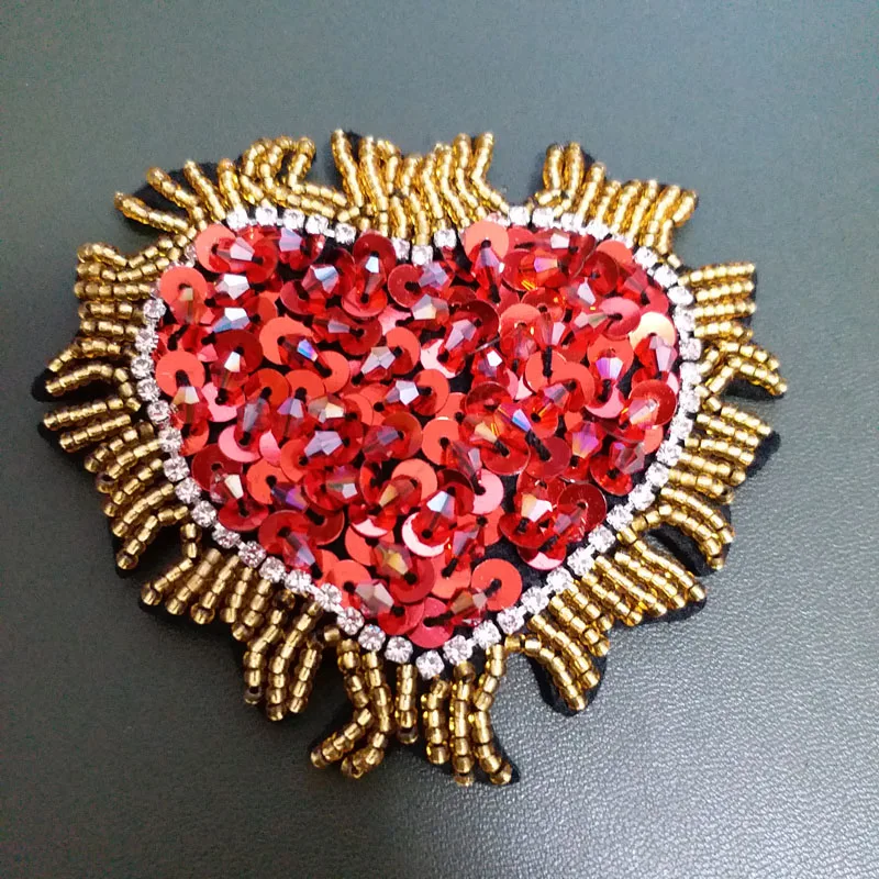 3D Handmade beaded flower Patches for clothing DIY sew on sequin rhinestone heart parches Beaded applique cock patch
3D Handmade beaded flower Patches for clothing DIY sew on sequin rhinestone heart parches Beaded applique cock patch