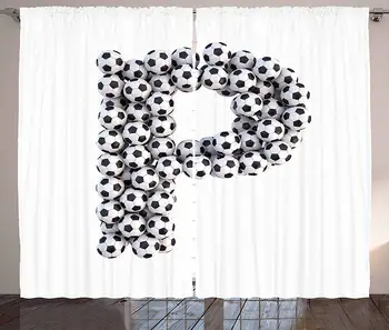 Letter P Kitchen Curtains Stack Football Themed Illustration with Uppercase Letter P Team Sports Design Window Decor Panel
Letter P Kitchen Curtains Stack Football Themed Illustration with Uppercase Letter P Team Sports Design Window Decor Panel