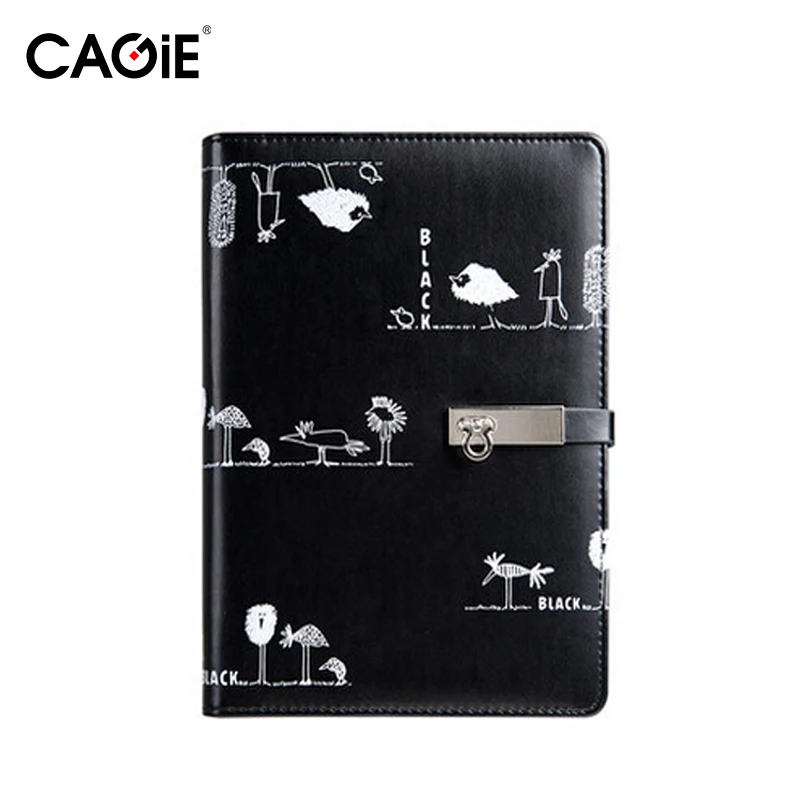 Image Cagie 2016 Custom Creative Trends Black White Painting Notebook A5 Spiral Business Planner Daily Memos Cute Composition Book