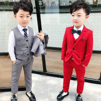 2019 suit for boys 3PCS (jacket + vest +pant ) Single Breasted Boys Suits for Weddings Costume Enfant Garcon Mariage Boys set
2019 suit for boys 3PCS (jacket + vest +pant ) Single Breasted Boys Suits for Weddings Costume Enfant Garcon Mariage Boys set
