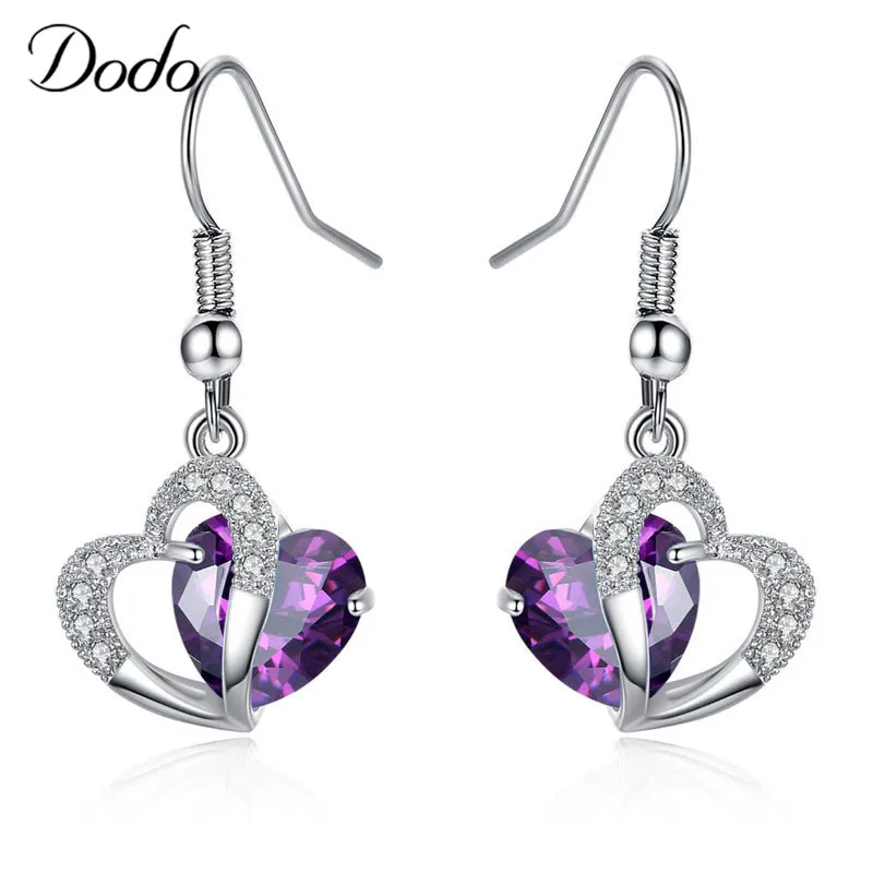 JEWELS Hollow Love Heart Fine Zircon Earrings New Austrian Crystal Long Earrings Elegant Silver-Color Hot Jewelry for Women E51
JEWELS Hollow Love Heart Fine Zircon Earrings New Austrian Crystal Long Earrings Elegant Silver-Color Hot Jewelry for Women E51