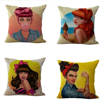 POP Art Girls Linen Cotton Pillow Cover Home Decor Cushions Cover Decorative Throw Pillows Pillowcase Wedding Gift
POP Art Girls Linen Cotton Pillow Cover Home Decor Cushions Cover Decorative Throw Pillows Pillowcase Wedding Gift