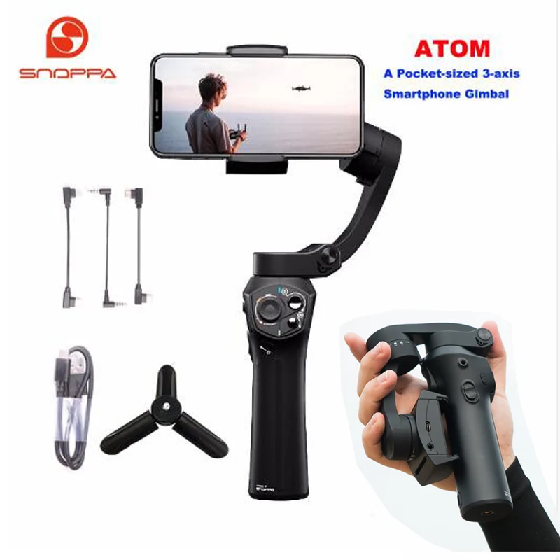 Atom 3-Axis Foldable selfie stick Handheld Gimbal Stabilizers for iPhone Smartphone GoPro & Wired Wireless Charging PK Smooth 4
Atom 3-Axis Foldable selfie stick Handheld Gimbal Stabilizers for iPhone Smartphone GoPro & Wired Wireless Charging PK Smooth 4