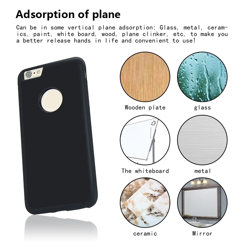 Anti Gravity Phone Bag Case For iPhone X iPhone8 iPhone7 iPhone6S Plus TPU Frame Magical Nano Suction Sadoun.com
