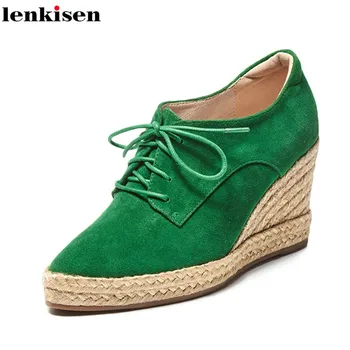 Lenkisen pop oxford british school kid suede pointed toe lace up thick bottom runway meeting high street fashion women pumps L05
Lenkisen pop oxford british school kid suede pointed toe lace up thick bottom runway meeting high street fashion women pumps L05