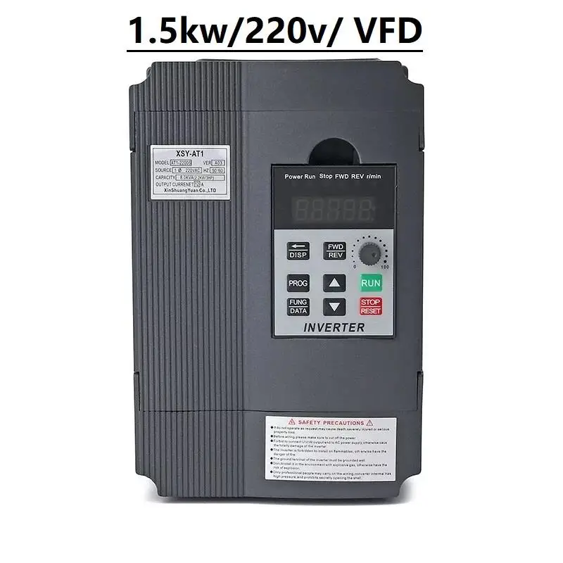1.5KW 220V Single-phase inverter input VFD 3 Phase Output Frequency Converter Adjustable Speed 1500W 220V Inverter
1.5KW 220V Single-phase inverter input VFD 3 Phase Output Frequency Converter Adjustable Speed 1500W 220V Inverter